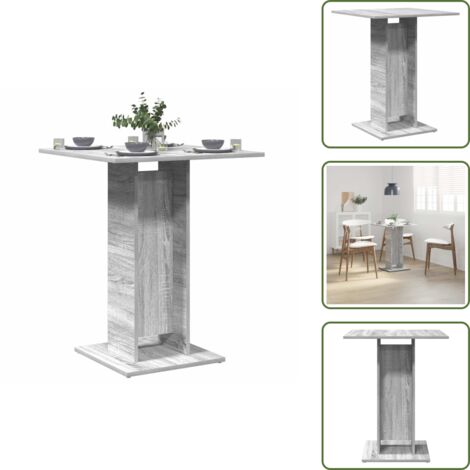 Tavolo grigio sonoma - vidaXL Tavolo da Bistrot Grigio Sonoma 60x60x75 cm Legno Multistrato -
