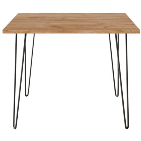 Tavolo HAIRPIN 90 x 90 cm per cucina, soggiorno, sala da pranzo, Craft Oak