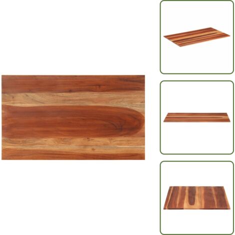 Tavolo in acacia lucido - vidaXL Piano Tavolo in Legno Massello di Acacia 15-16 mm 60x100 cm - Tavolo in acacia verniciato