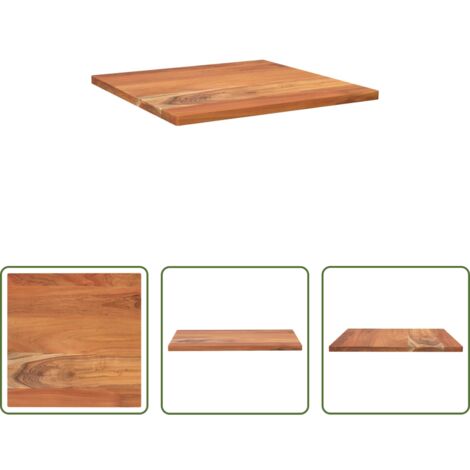Tavolo in acacia -  Piano per Tavolo 50x50x2,5 cm Quadrato Legno Massello di Acacia
