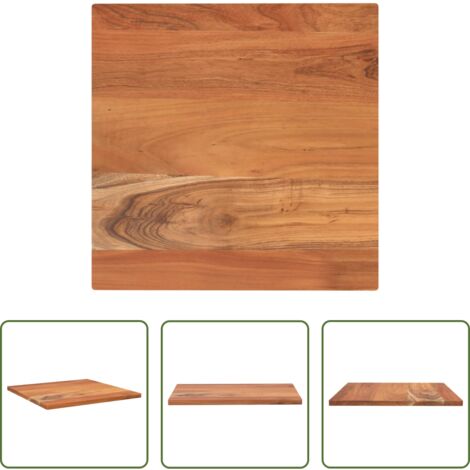 Tavolo in acacia -  Piano per Tavolo 60x60x3,8 cm Quadrato Legno Massello di Acacia