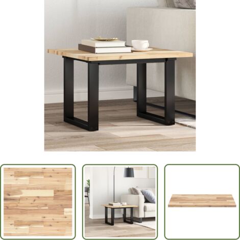 Tavolo in acacia -  Piano Tavolo Quadrato 60x60x2 cm in Legno Massello di Acacia