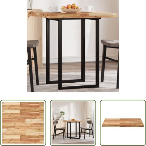 Tavolo in acacia -  Piano Tavolo Quadrato 70x70x4 cm in Legno Massello di Acacia