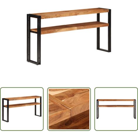 Tavolo in acacia -  Tavolo Consolle 150x30x75 cm in Legno Massello di Acacia
