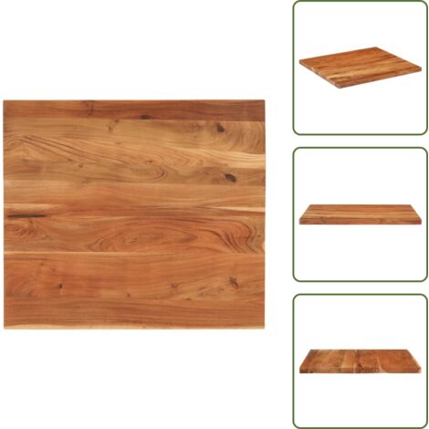 Tavolo in acacia - vidaXL Piano per Tavolo 90x80x2,5cm Rettangolare Legno Massello Acacia - Piano in acacia