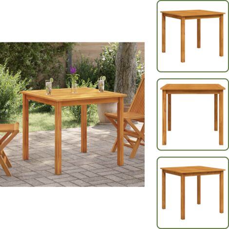 Tavolo in acacia - vidaXL Tavolo da Giardino 85x85x74 cm in Legno Massello di Acacia -