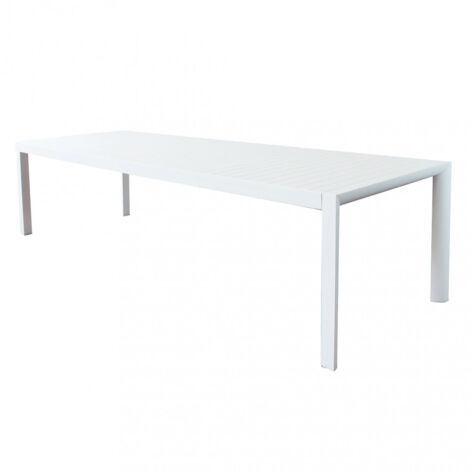Tavolo in alluminio bianco da esterno giardino allungabile fino a 3 mt Springfield