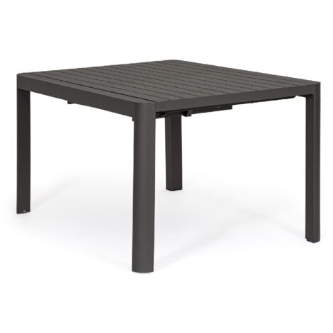 Tavolo in alluminio quadrato allungabile "Kiplin" 149 X 97/149 cm -Nero