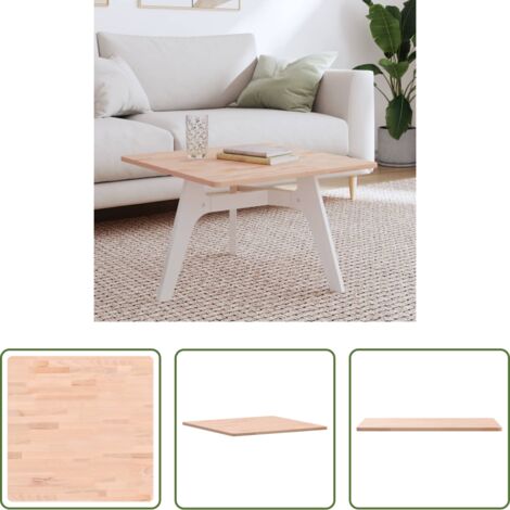 Tavolo in faggio -  Piano per Tavolo 60x60x1,5 cm Quadrato Legno Massello di Faggio