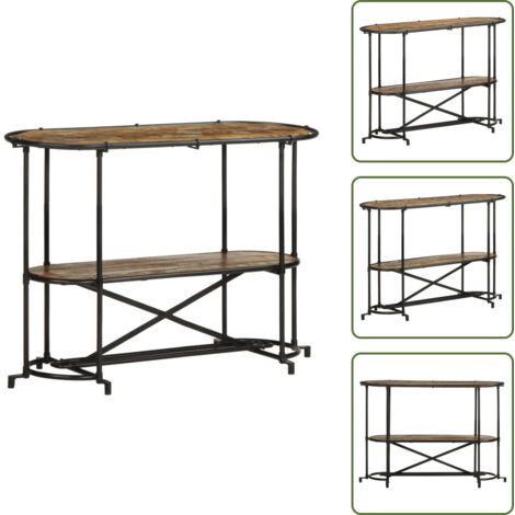 Tavolo in ferro - vidaXL Tavolo Consolle 110x42x76 cm in Legno Massello di Recupero -