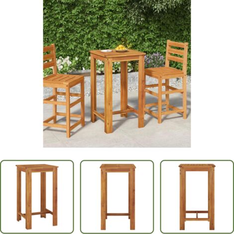 Tavolo in legno acacia -  Tavolo da Bar da Giardino 60x60x105 cm Legno Massello di Acacia