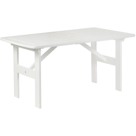 Tavolo in Legno da Esterno Modello VENTA 140 x 80 x 69 h. cm - Verniciato Bianco