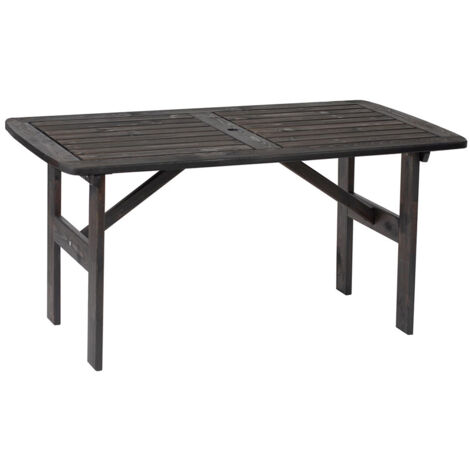Tavolo in Legno da Esterno Modello VENTA 140 x 80 x 69 h. cm - Verniciato Grigio