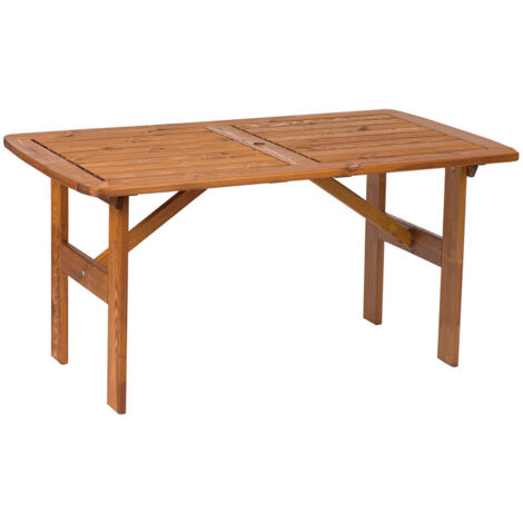 Tavolo in Legno da Esterno Modello VENTA 140 x 80 x 69 h. cm - Verniciato Miele