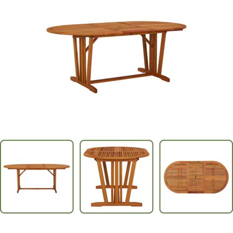 Tavolo in legno eucalipto -  Tavolo da Giardino 200x100x75 cm in Legno Massello di Eucalipto