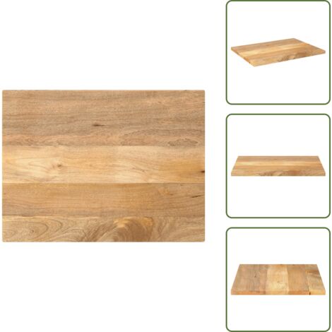 Tavolo in legno massello - vidaXL Piano per Tavolo 90x70x3,8 cm Rettangolare Legno Massello Mango - Piano per tavolo