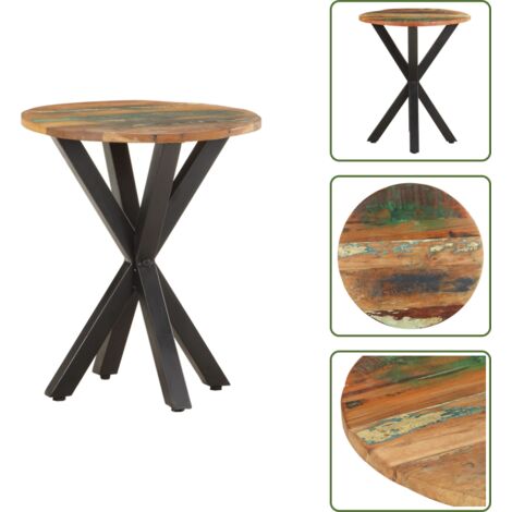 Tavolo in legno massello - vidaXL Tavolino di Servizio 48x48x56 cm in Legno Massello di Recupero - Tavolo in legno industriale