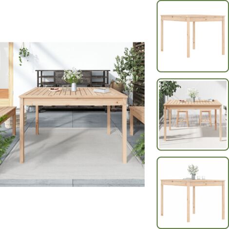 Tavolo in legno massello - vidaXL Tavolo da Giardino 121x82,5x76 cm in Legno Massello di Pino - Tavolo in pino