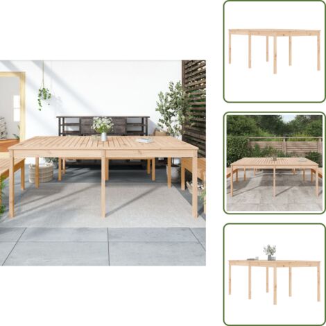Tavolo in legno massello - vidaXL Tavolo da Giardino 203,5x100x76 cm in Legno Massello di Pino - Tavolo in pino