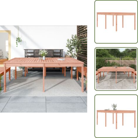 Tavolo in legno massello - vidaXL Tavolo da Giardino 203,5x100x76cm in Legno Massello di Douglas - Tavolo in Douglas