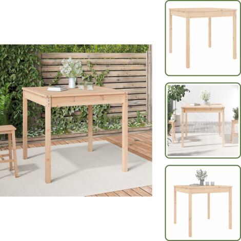 Tavolo in legno massello - vidaXL Tavolo da Giardino 82,5x82,5x76 cm in Legno Massello di Pino - Tavolo in pino
