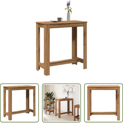 Tavolo in legno multistrato -  Tavolo Bar Rovere Artigianale 102x50x103,5 cm Legno Multistrato