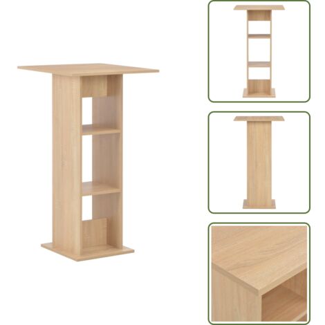 Tavolo in legno multistrato - vidaXL Tavolo da Bar Rovere 60x60x110 cm - Tavolo rovere