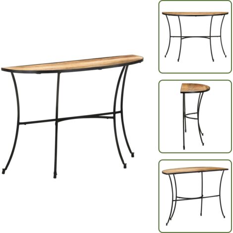 Tavolo in legno naturale - vidaXL Tavolino Laterale 110x40x77 cm in Legno Massello di Mango -