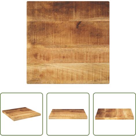 Tavolo in legno -  Piano per Tavolo 40x40x2,5 cm Quadrato Legno di Mango Grezzo