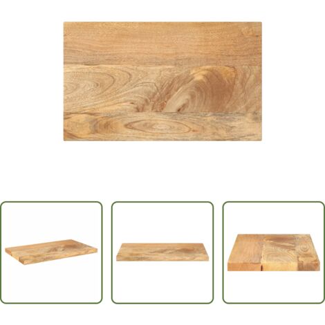 Tavolo in legno -  Piano per Tavolo 60x30x3,8 cm Rettangolare Legno Massello Mango