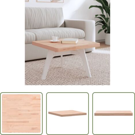 Tavolo in legno -  Piano per Tavolo 60x60x4 cm Quadrato Legno Massello di Faggio