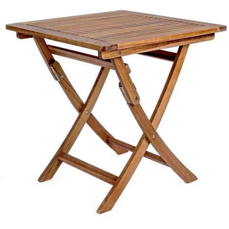 Tavolo in legno quadrato richiudibile  70x70cm marrone