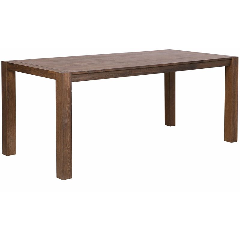 Tavolo da Pranzo Legno Massiccio Scuro Rustico Tradizionale 180 x 85 cm