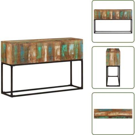 Tavolo in legno riciclato - vidaXL Tavolo Consolle 120x30x75 cm in Legno Massello di Recupero - Tavolo in legno di teak