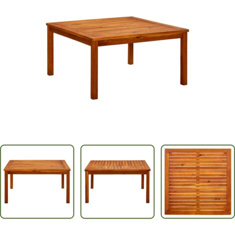 Tavolo in legno -  Tavolino da Giardino 85x85x45 cm in Legno Massello di Acacia
