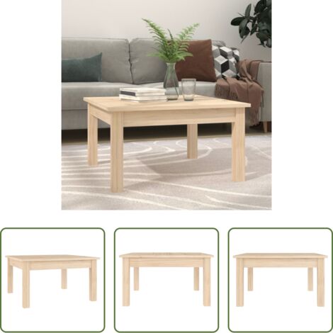 Tavolo in legno -  Tavolino da Salotto 55x55x30 cm Legno Massello di Pino