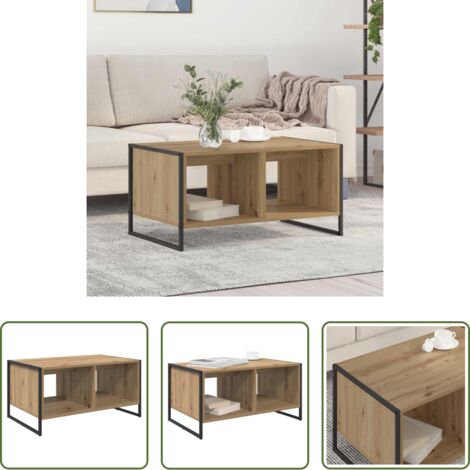 Tavolo in legno -  Tavolino da salotto Rovere Artigianale 80 x 50 x 40 cm