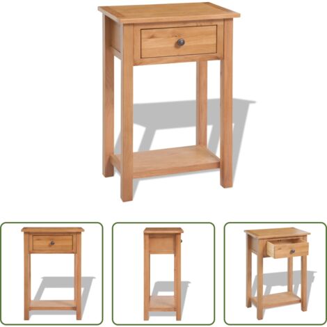 Tavolo in legno -  Tavolo Consolle 50x32x75 cm in Massello di Rovere
