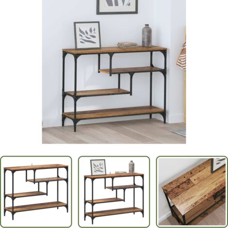 Tavolo in legno -  Tavolo consolle con lo scaffale Legno vecchio 100 x 30 x 75 cm