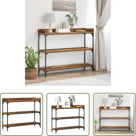 Tavolo in legno -  Tavolo Consolle con lo scaffale Legno vecchio 100 x 30 x 80 cm