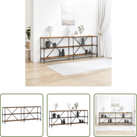 Tavolo in legno -  Tavolo consolle con lo scaffale Legno vecchio 200 x 30 x 75 cm