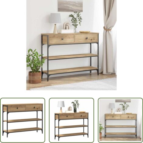 Tavolo in legno -  Tavolo consolle Rovere artigianale 72.5 x 25 x 75 cm
