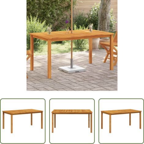 Tavolo in legno -  Tavolo da Giardino 150x90x74 cm in Massello di Acacia
