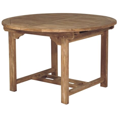 Tavolo in legno teak rotondo allungabile da 120 a 170 centimetri tavolo da giardino