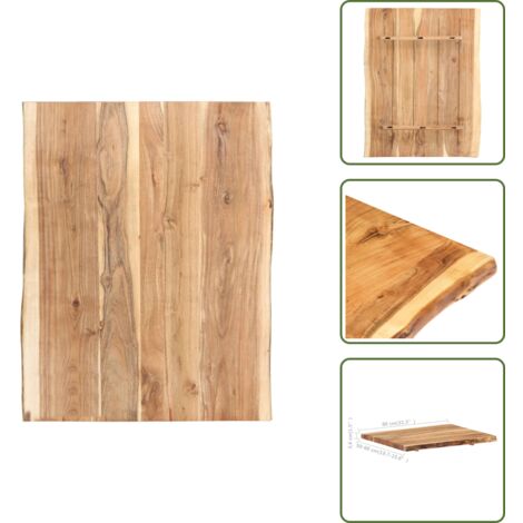 Tavolo in legno - vidaXL Piano del Tavolo in Legno Massello di Acacia 80x(50-60)x3,8 cm - Piano in acacia