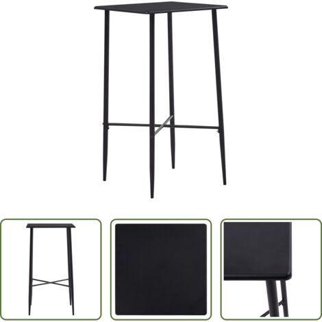 Tavolo in MDF -  Tavolo da Bar Nero 60x60x111 cm in MDF