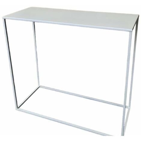 Tavolo in metallo per eventi Basic (Prodotto artigianale) Made in Italy - 120 x 50 x 90 cm Bianco