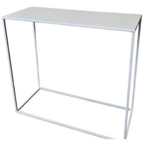 Tavolo in metallo per eventi Basic (Prodotto artigianale) Made in Italy - 90 x 45 x 90 cm Bianco