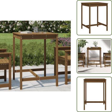 Tavolo in pino - vidaXL Tavolo da Giardino Ambra 82,5x82,5x110cm Legno Massello di Pino - Tavolo da esterno