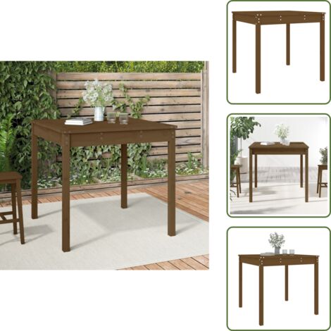 Tavolo in pino - vidaXL Tavolo da Giardino Ambra 82,5x82,5x76 cm Legno Massello di Pino - Tavolo in legno massello